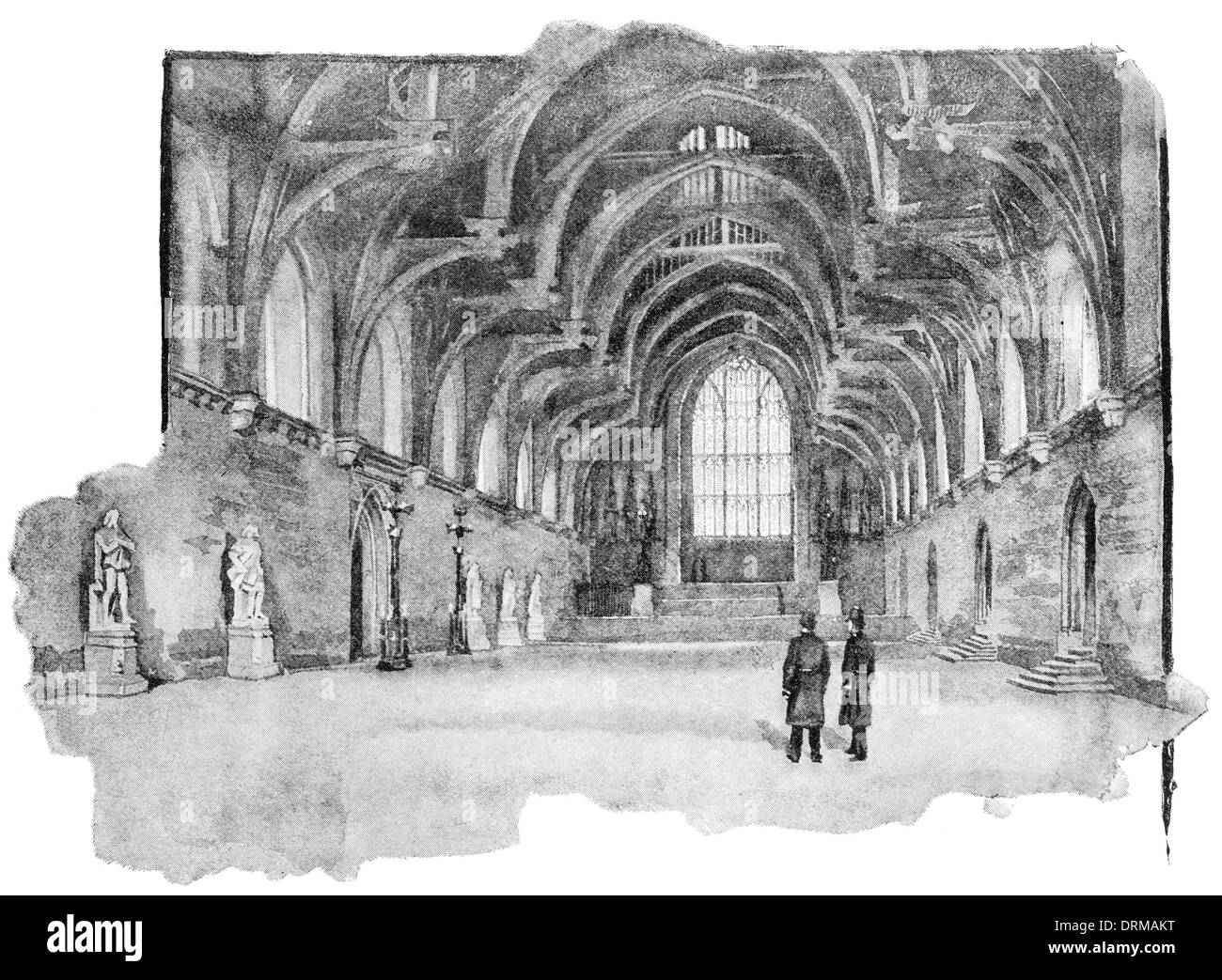 Innenraum der alten Westminster Hall barocken Gentleman Privatzimmer London größere Hauptstadt England English Großbritannien britische UK Stockfoto