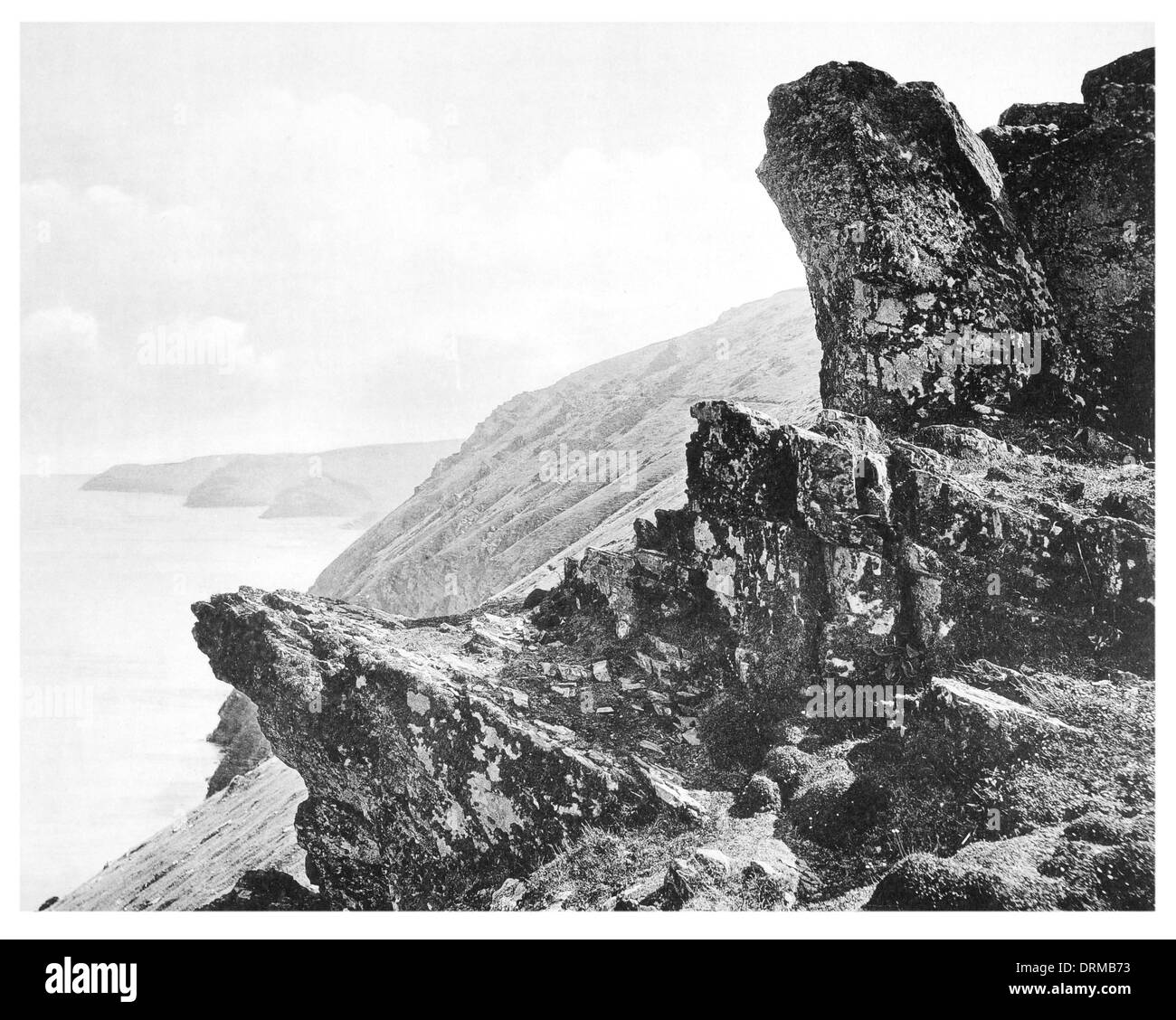Coast Walk, Lynton fotografiert um 1910 Stockfoto