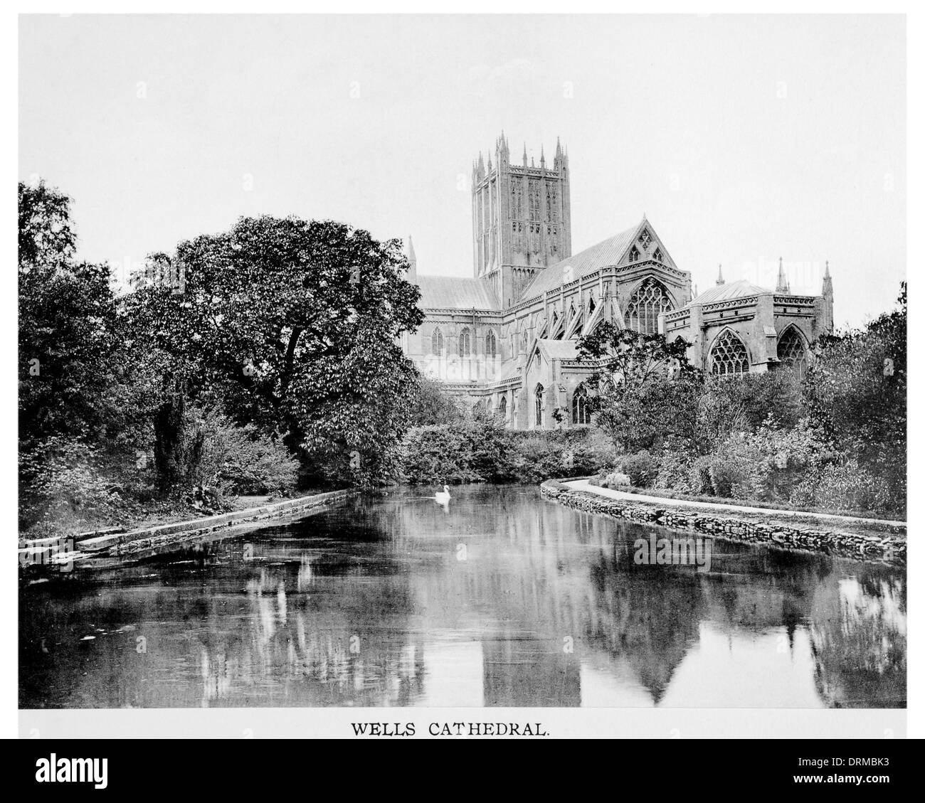 Wells Cathedral Somerset fotografiert um 1910 Stockfoto