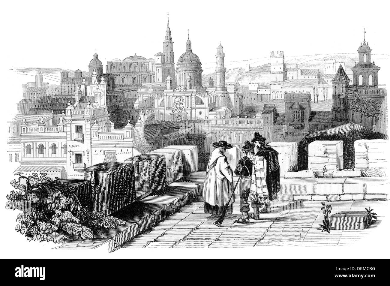 Jerez De La Frontera ist eine Gemeinde in der Provinz Cádiz Spanien ca. 1848 Stockfoto