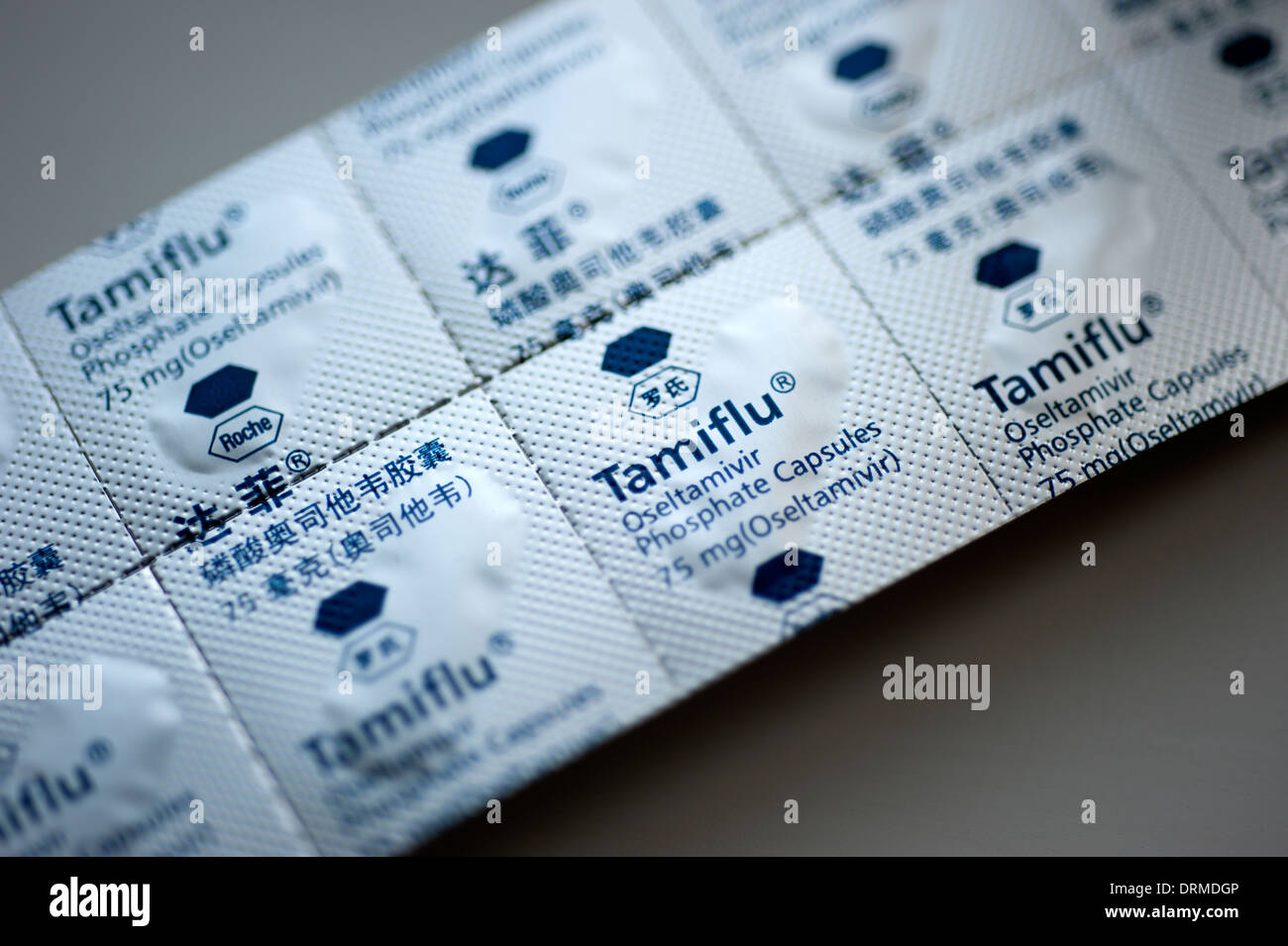 Tamiflu Oseltamivir Phosphat Tabletten Medizin-Vogel-Grippe-Schweinegrippe Stockfoto