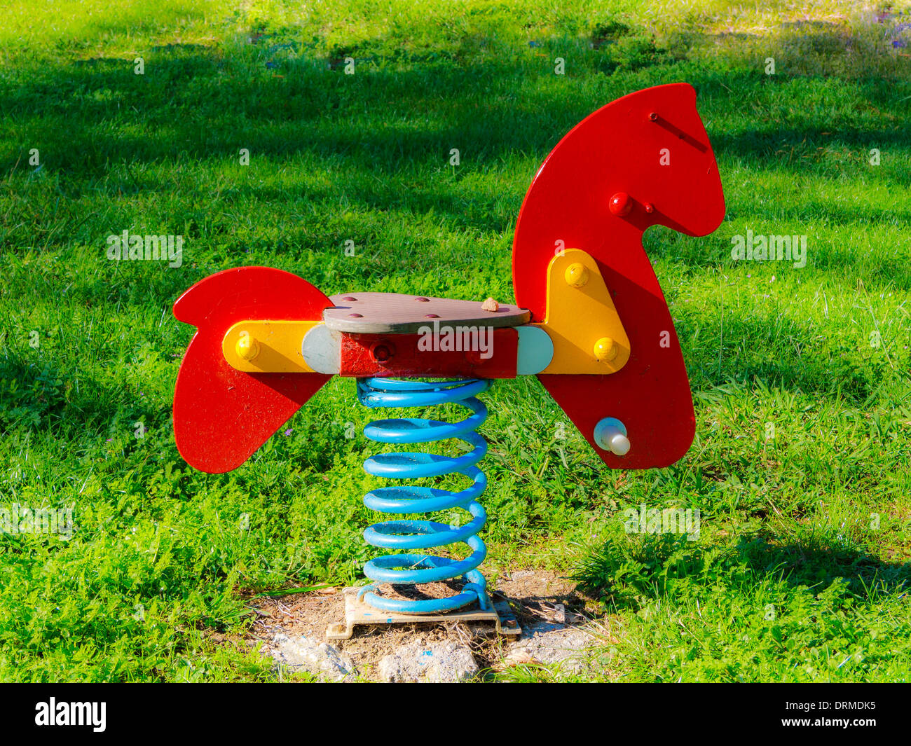 Spielplatz-Pferd Stockfoto