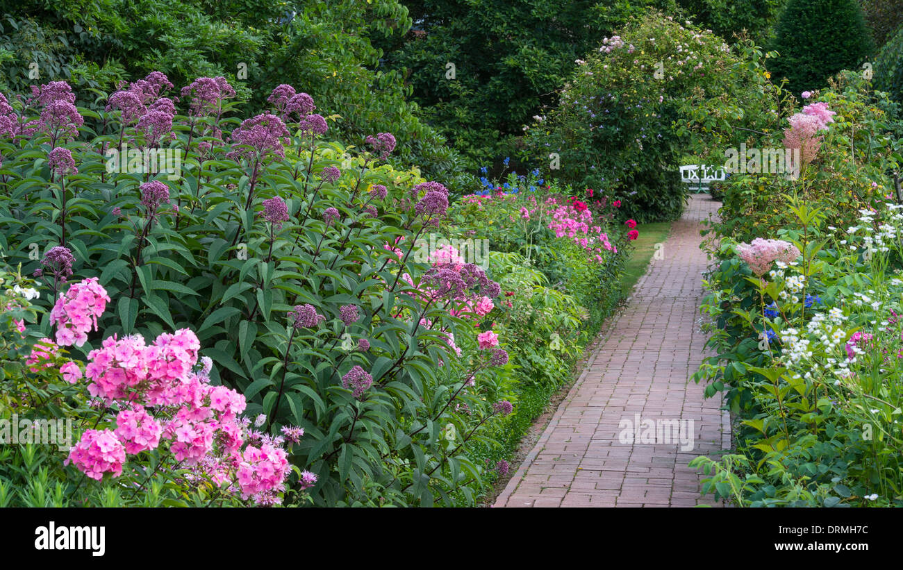 Bauerngarten in Elsten, Niedersachsen, Deutschland Stockfoto