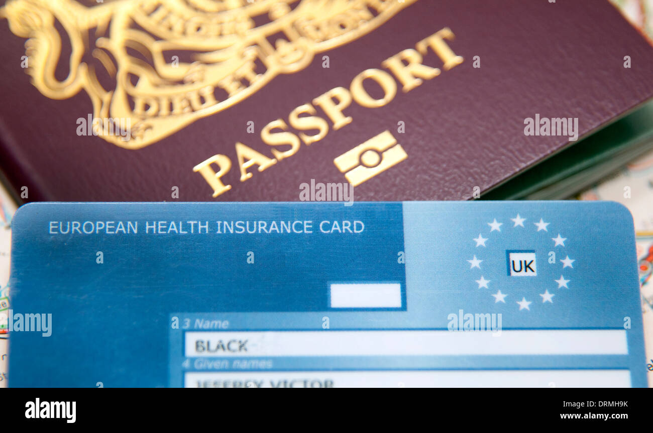 Europäische Krankenversicherungskarte (EHIC), London Stockfoto