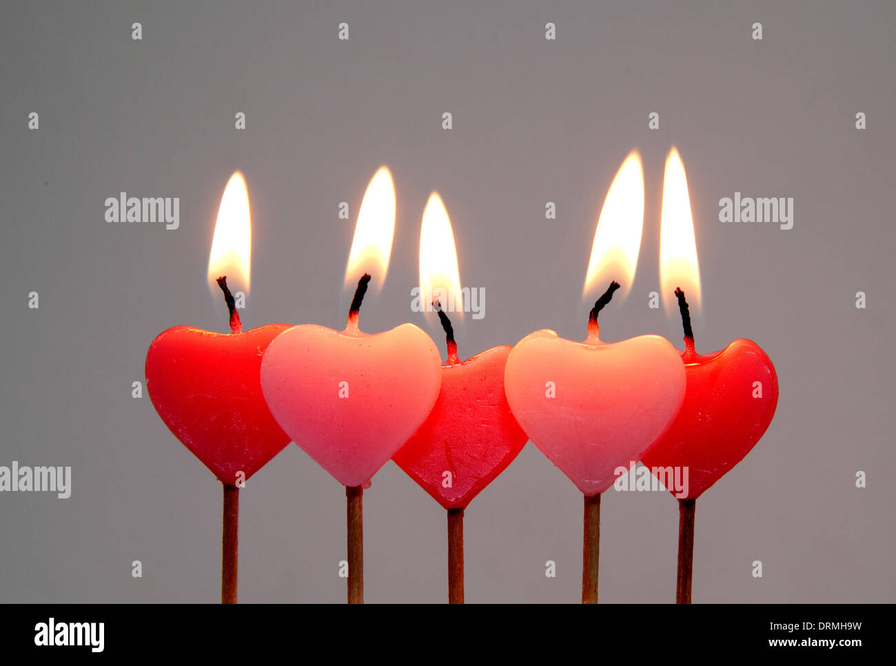 Herzförmige Kerzen, London Stockfoto
