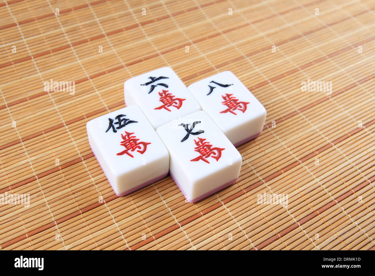 Mahjong Fliesen Stockfoto