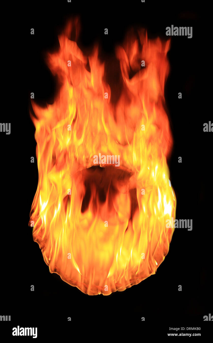 tobenden Feuer Kreis Stockfoto