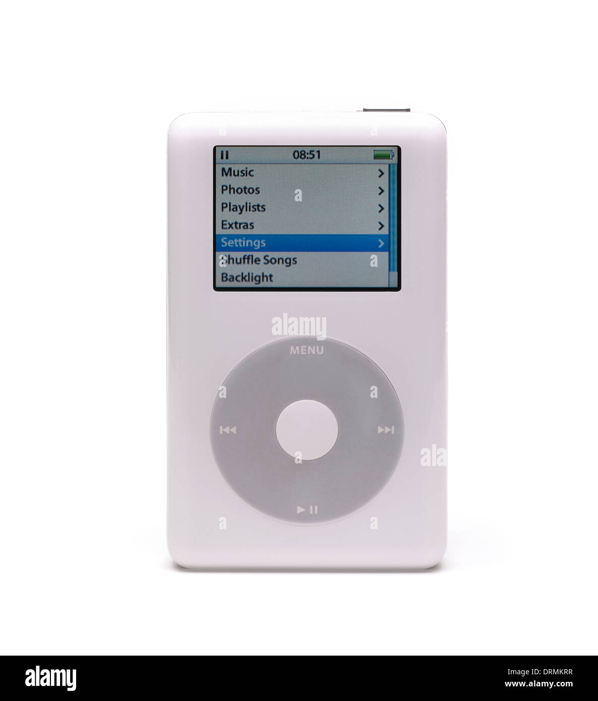 Apple iPod 60GB, Technik aus dem Jahr 2004 und jetzt abgelöst durch Tablets  und smartphones Stockfotografie - Alamy