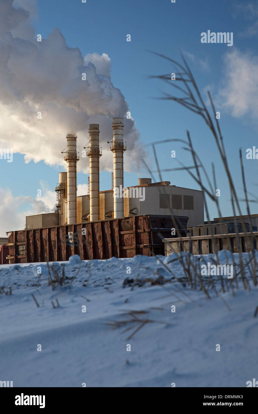 Die Dearborn industrielle Generating Station, bei der Ford Rouge Herstellung Komplex von CMS Energy betrieben. Stockfoto