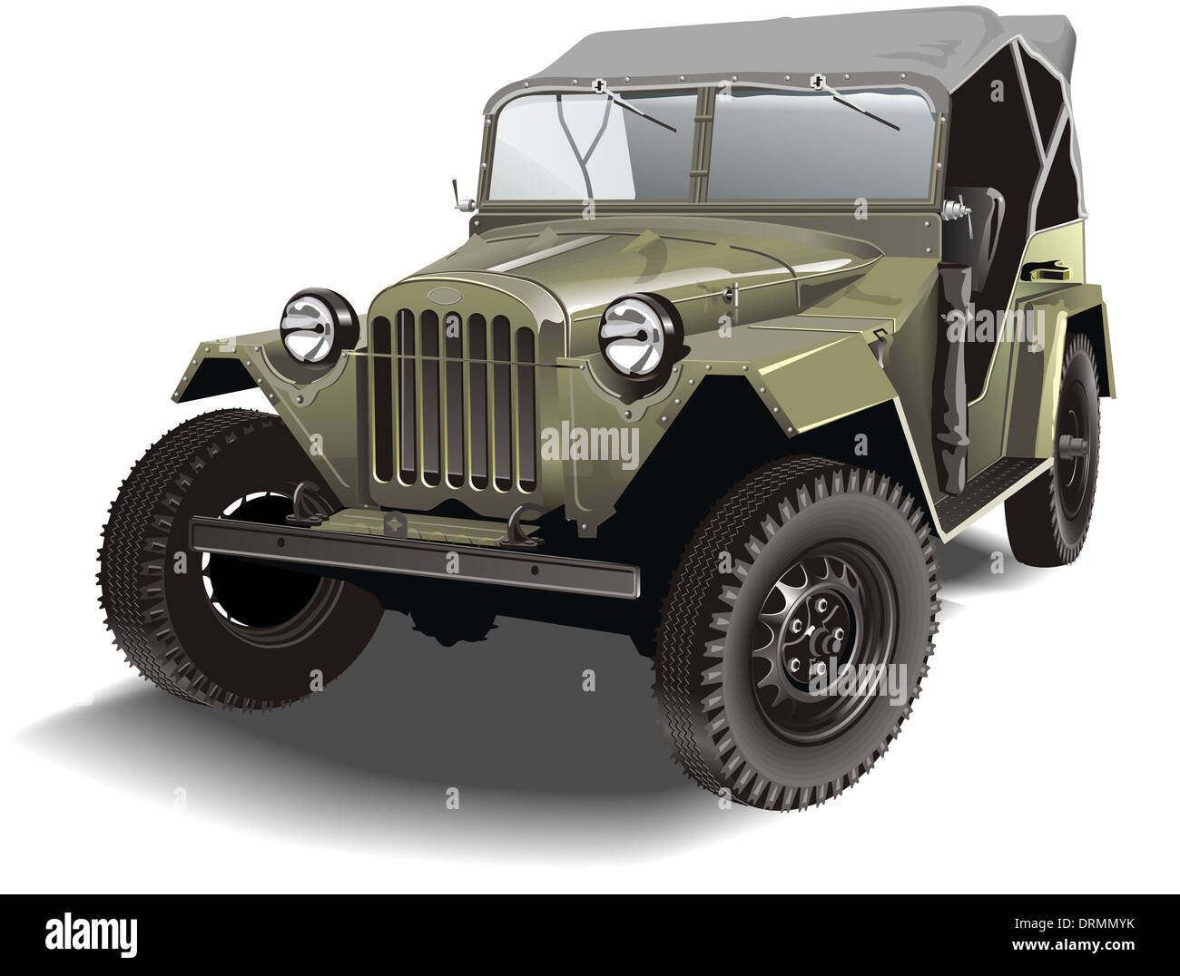 Retro-Militärjeep Stockfoto