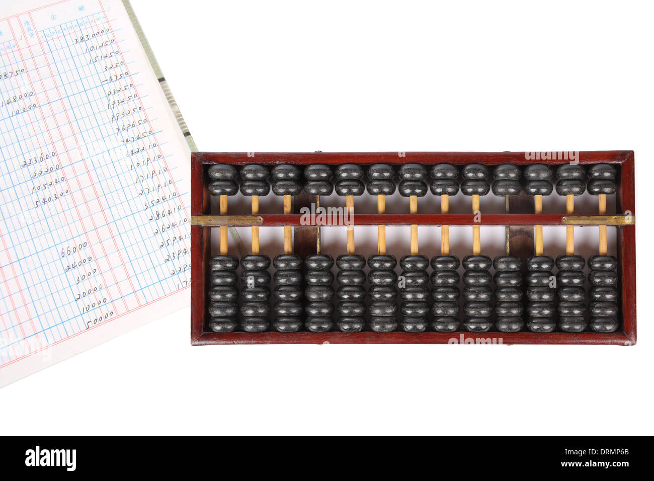 Abacus und Konto-Buch Stockfoto