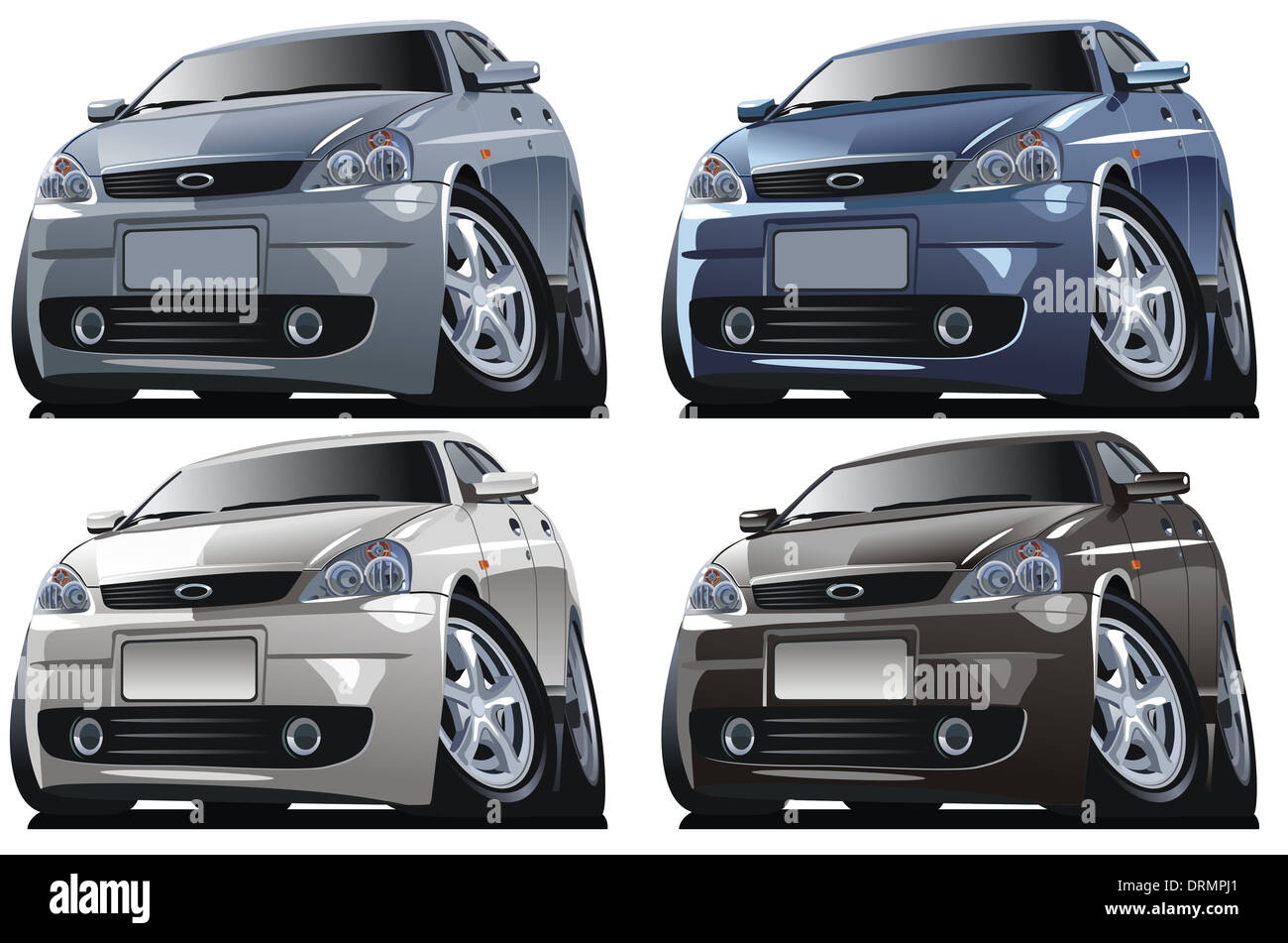 Cartoon-Autos-Satz Stockfoto