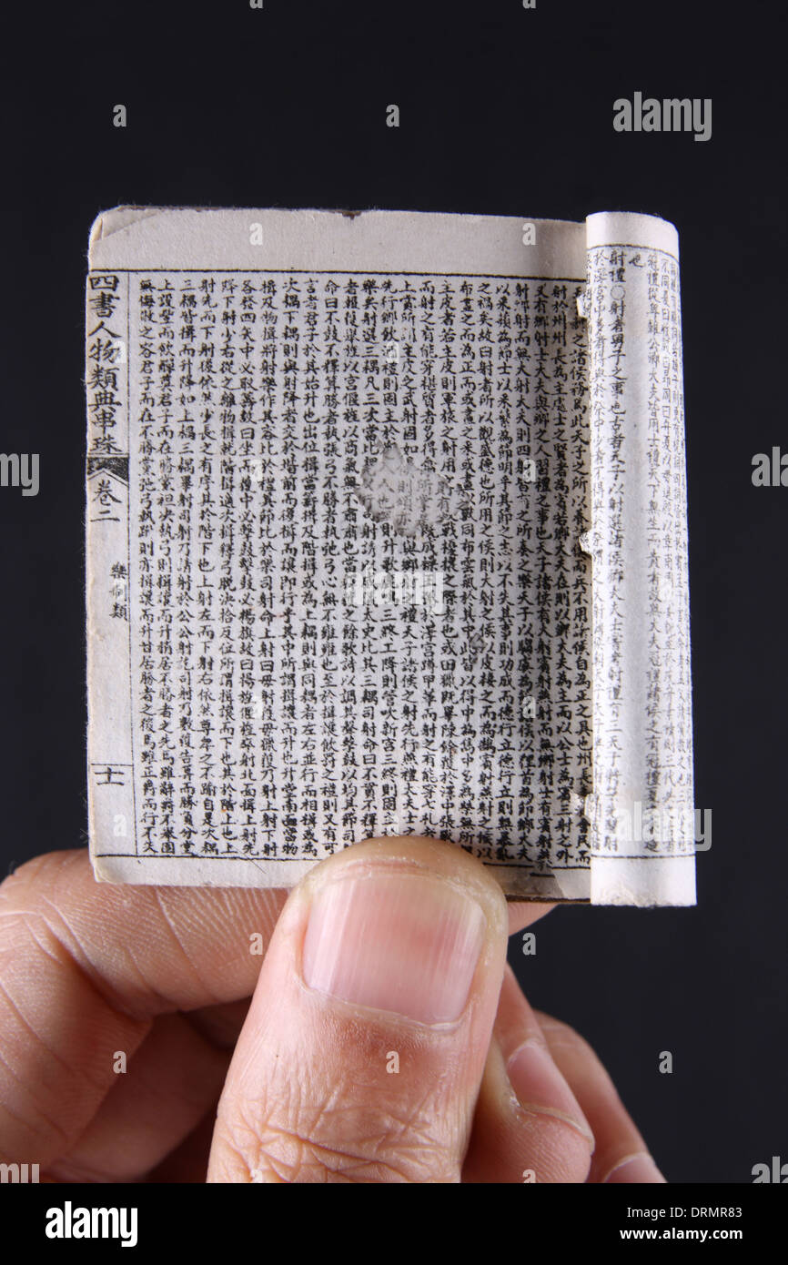 Daumen-Buch Stockfoto