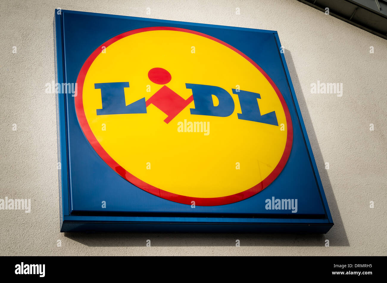 Zeichen außerhalb LiDL Store für die Identifizierung Stockfoto