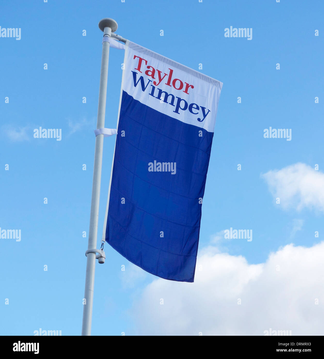 Taylor Wimpey Baufirma Flagge, UK Stockfoto