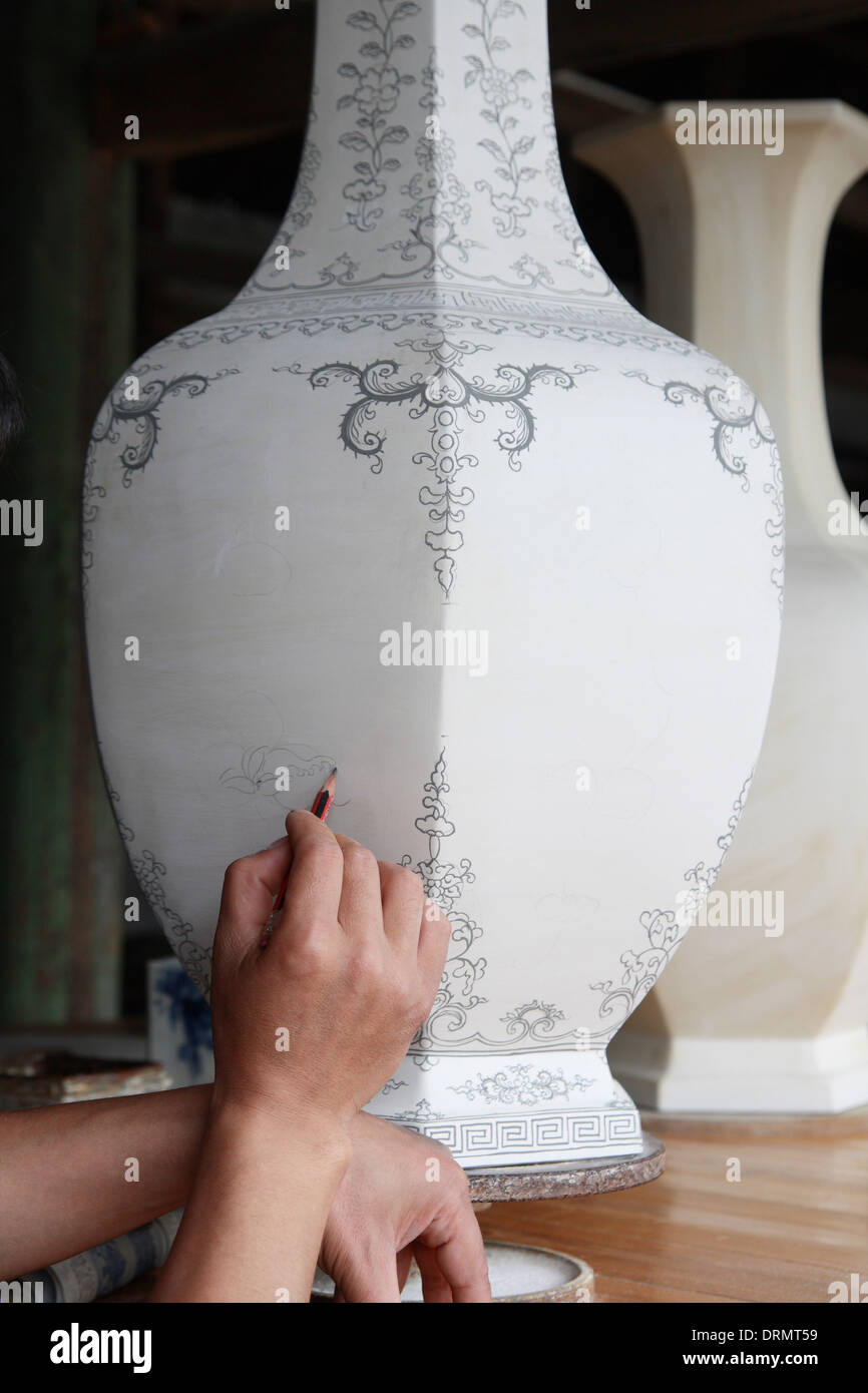 Malerei in der Porzellanmasse Stockfoto