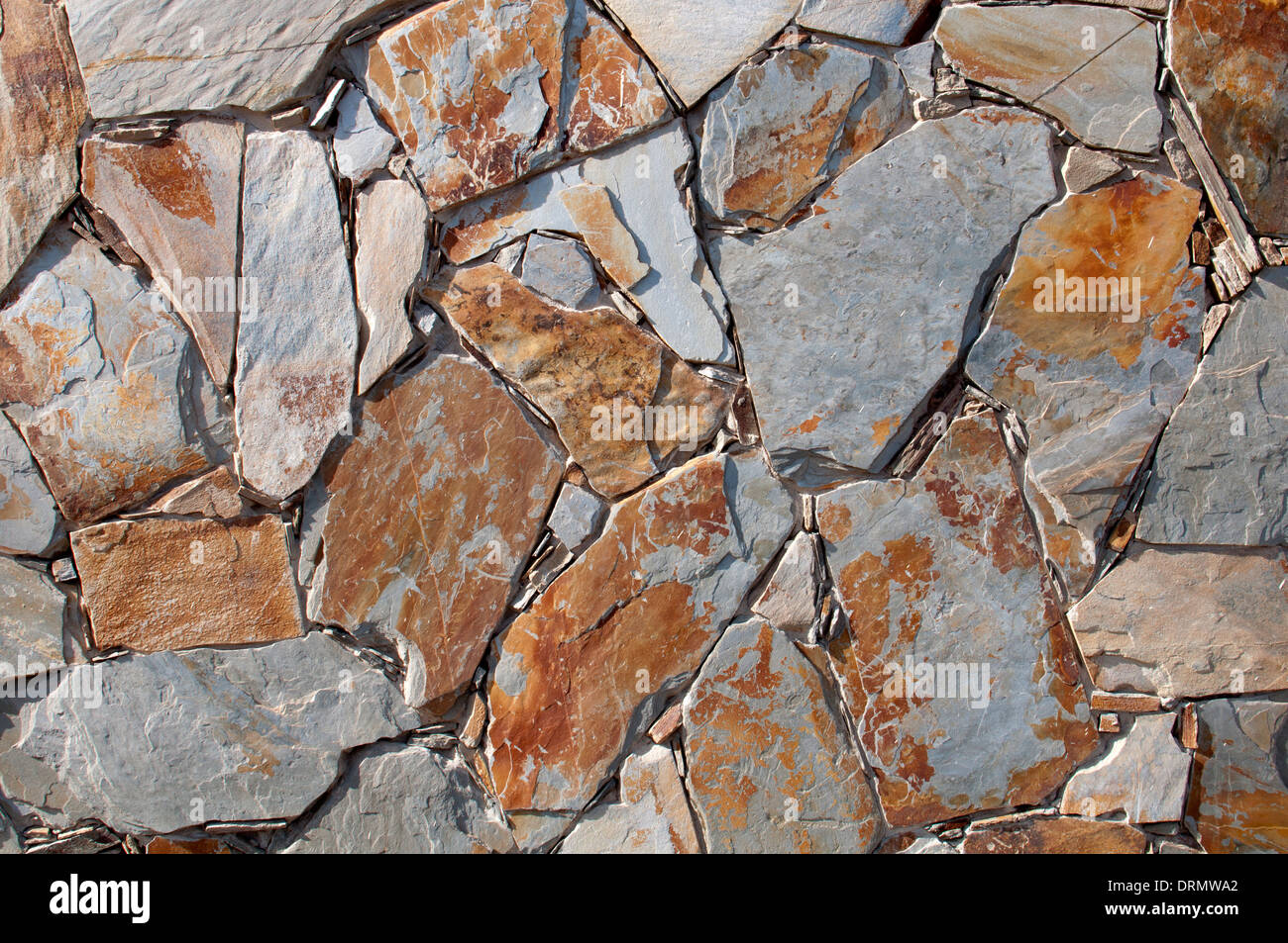 Steinmauer Detail, Fuerteventura, Kanarische Inseln, Spanien. Stockfoto