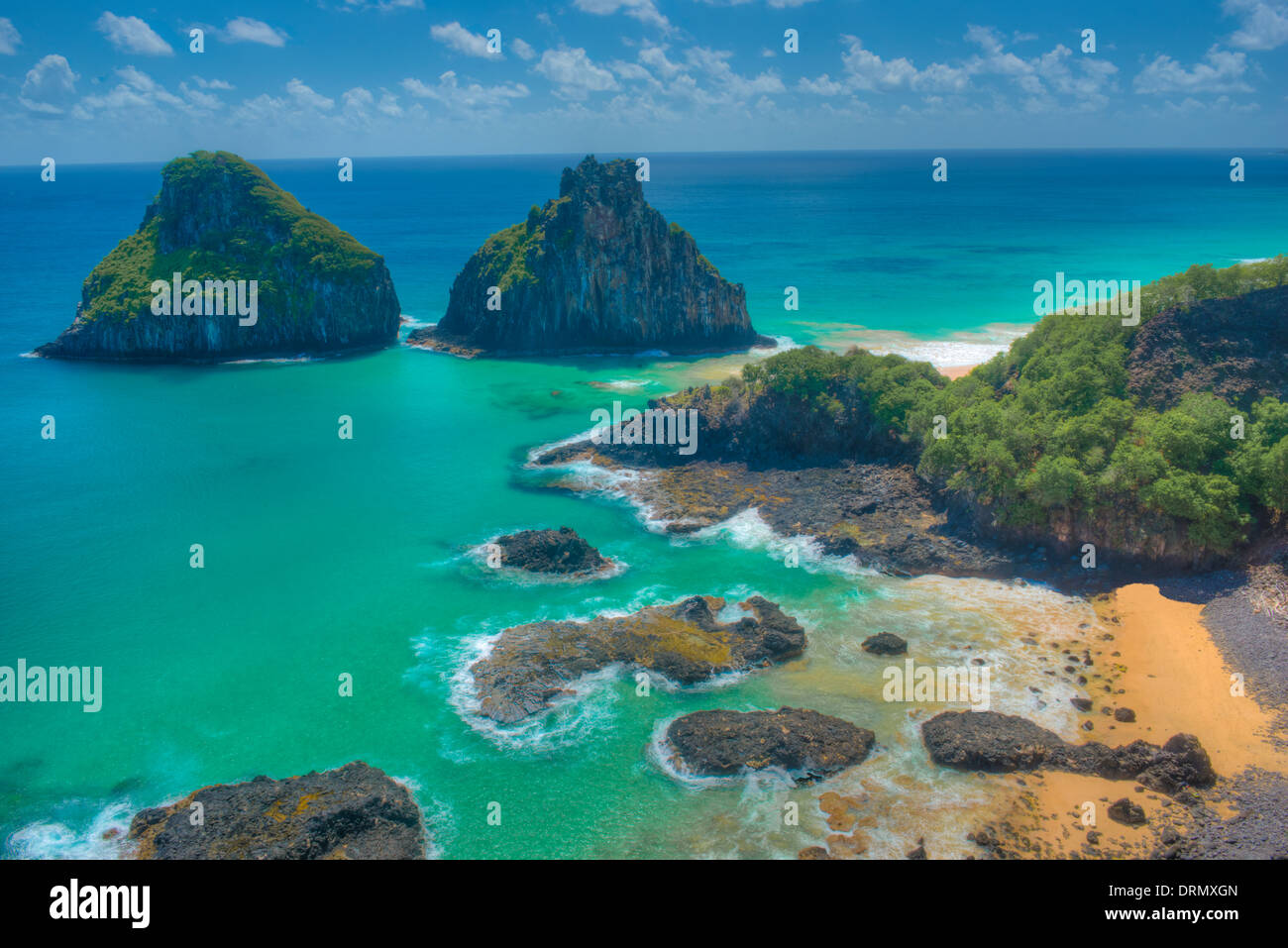 Die zwei Brüder Strand, Fernando De Noronha National Marine Park, Brasilien, Insel Fernando De Noronha UNESCO-Welterbe, Stockfoto