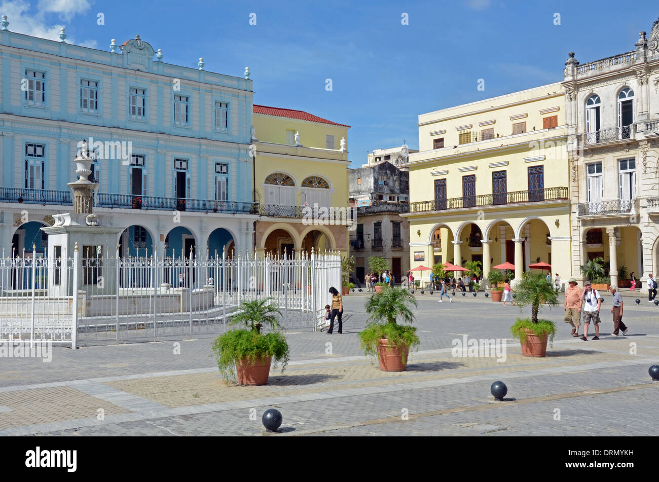 Plaza Vieja, Altstadt, Havanna, Kuba Stockfoto