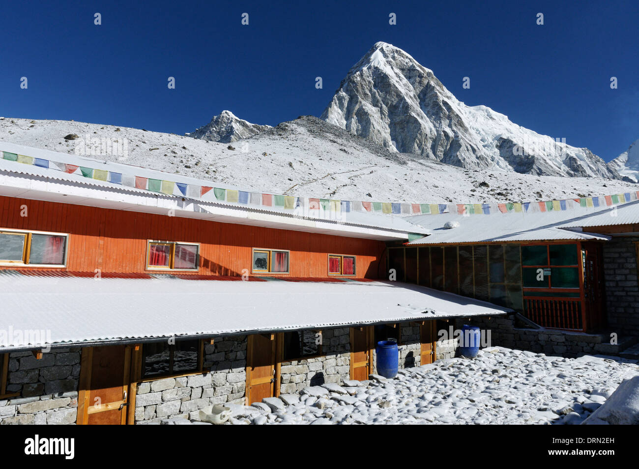 Der Himalaya Dorf von Gorak Shep, die letzte Station auf das Everest Base Camp trek in Nepal Stockfoto
