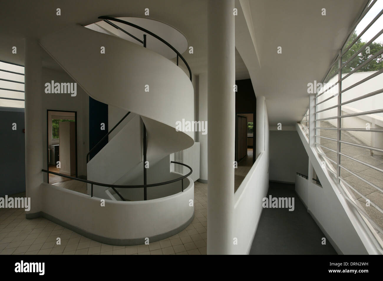 Treppenhaus Der Villa Savoye Entworfen Vom Schweizer