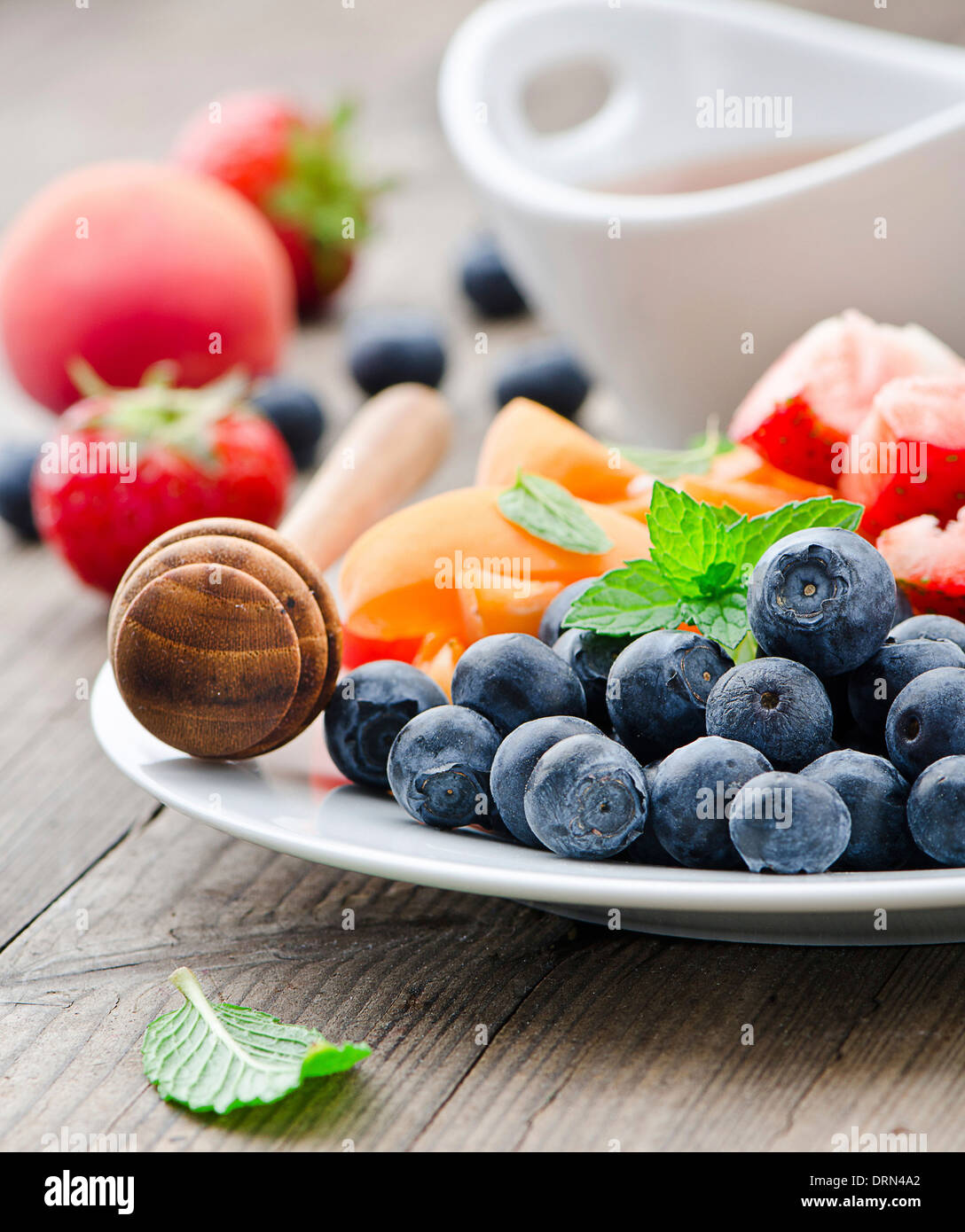 Salat von frischen Früchten Stockfoto