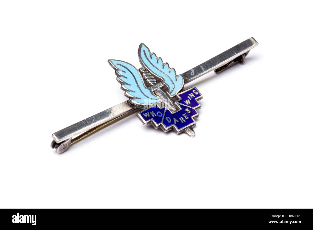 SAS blauer Emaille pin Stockfoto