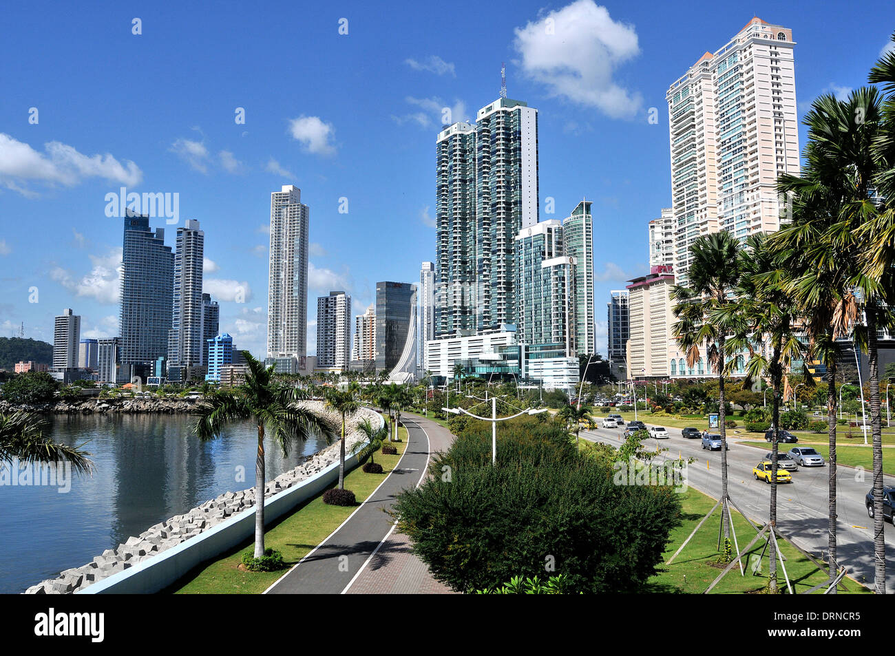 Street Scene Miramar Panama City Panama Stockfoto