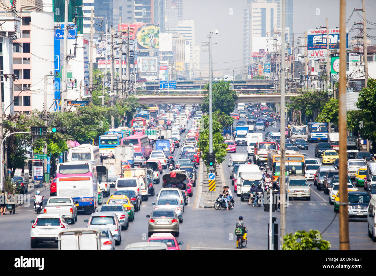 Verkehr in Bangkok, Thailand Stockfoto