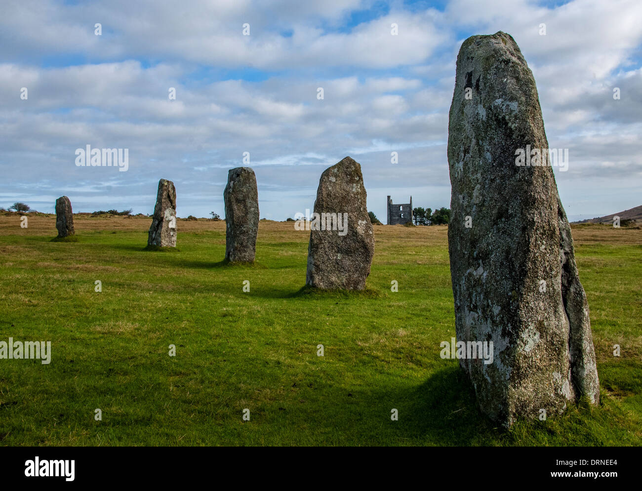 Die Hurlers stehenden Steinen, Bodmin Moor, Cornwall Stockfoto