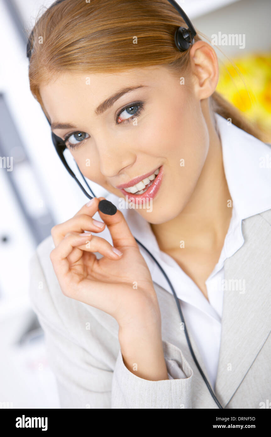 Business-Frau im Büro Stockfoto