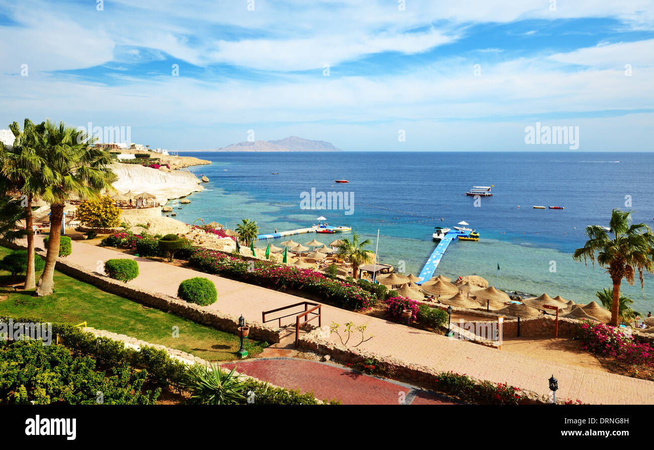 Strand des Luxushotels, Sharm el Sheikh, Ägypten Stockfoto