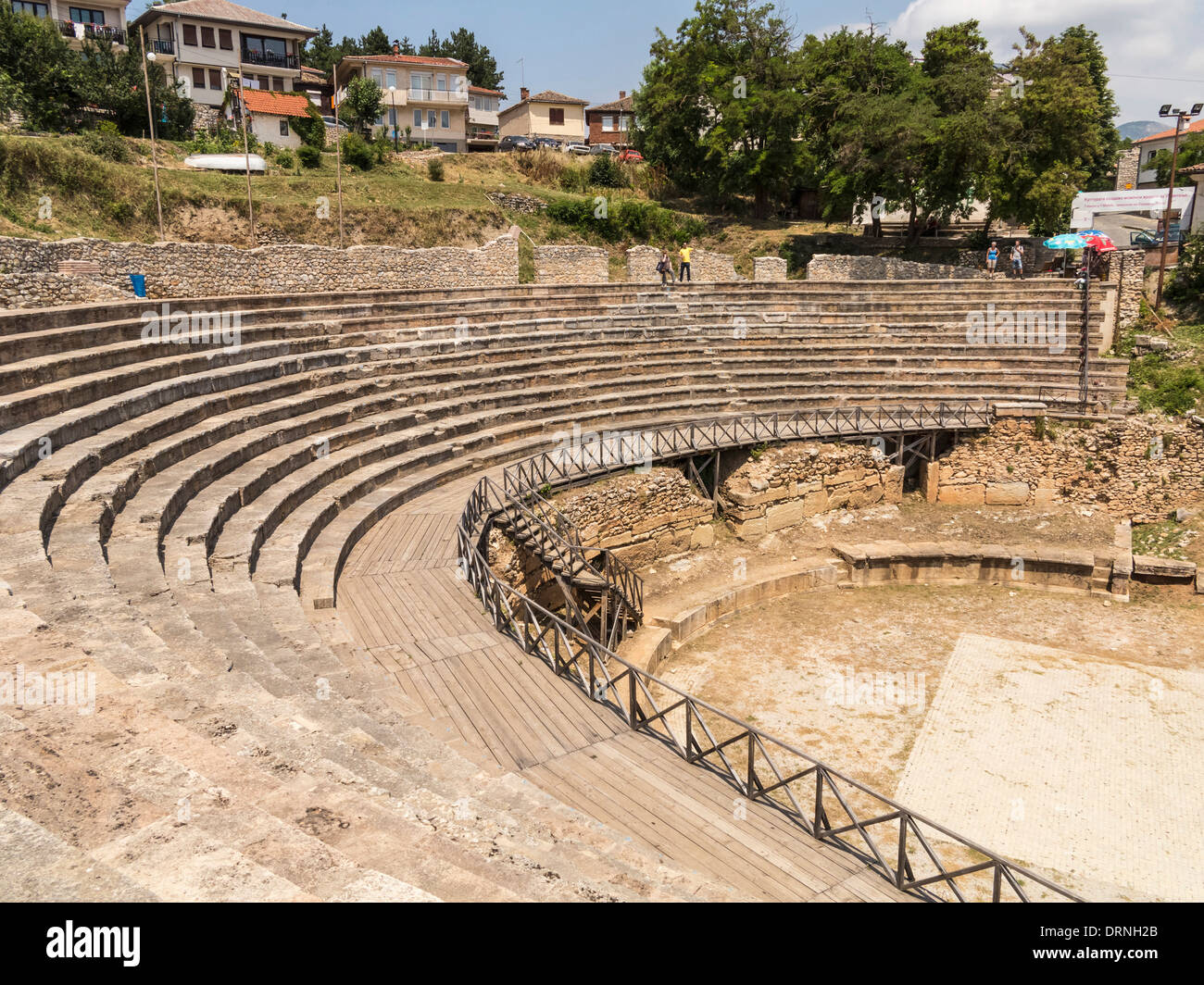 Amphitheater in Ohrid, Mazedonien, Europa Stockfoto