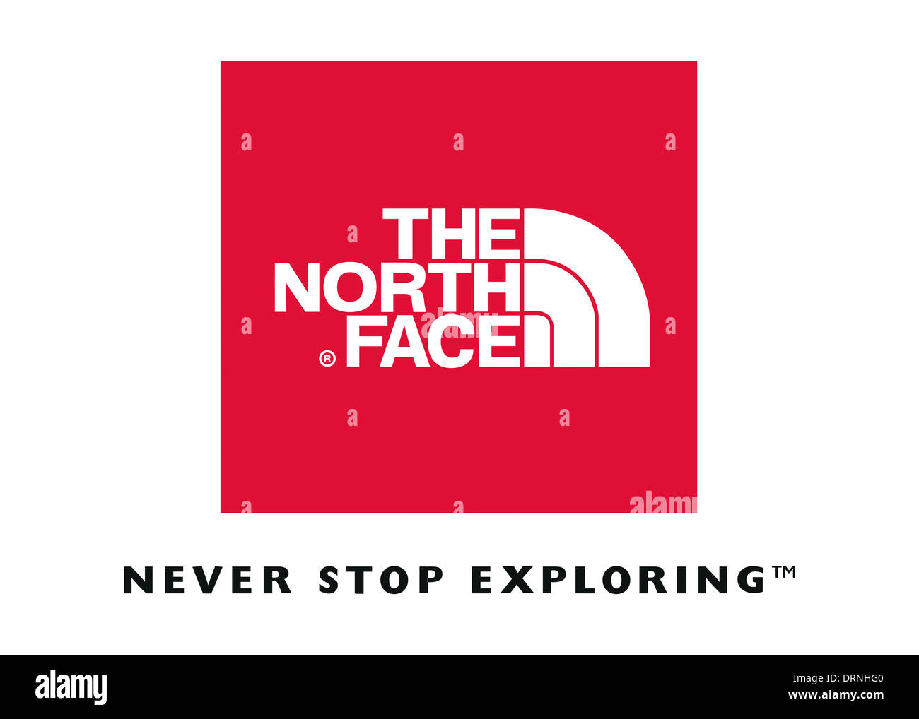 North Face Logo Symbol Flagge Symbol emblem Stockfoto