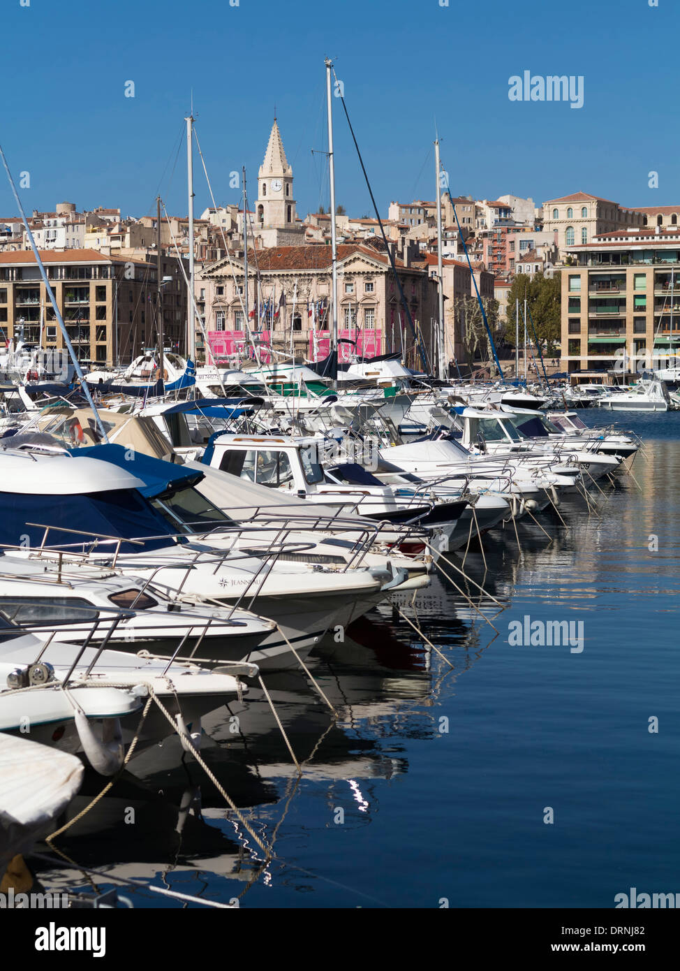 Den alten Hafen Hafen in Marseille, Provence, Frankreich, Europa Stockfoto