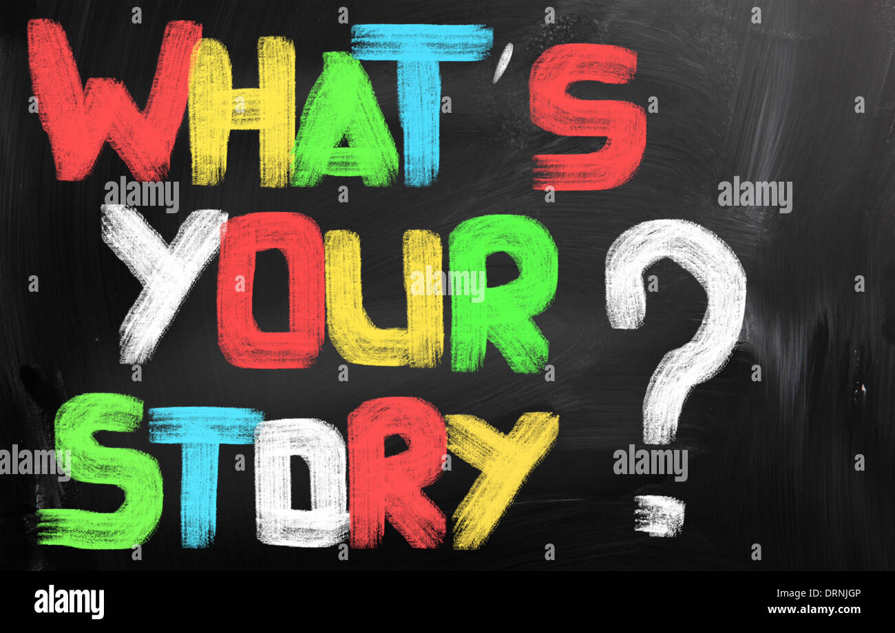 Was ist Ihre Geschichte-Konzept Stockfoto