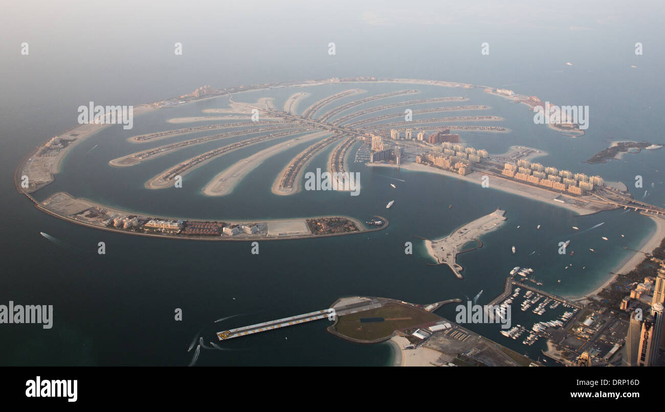 Luftaufnahme von Dubai in Vereinigte Arabische Emirate Stockfoto