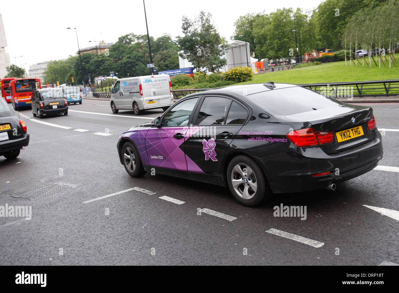 BMW Autos für VIP Olympische Spiele London 2012 Stockfoto