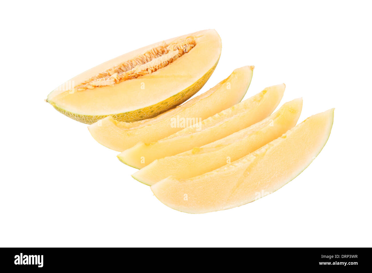 in Scheiben geschnittene Melone Stockfoto