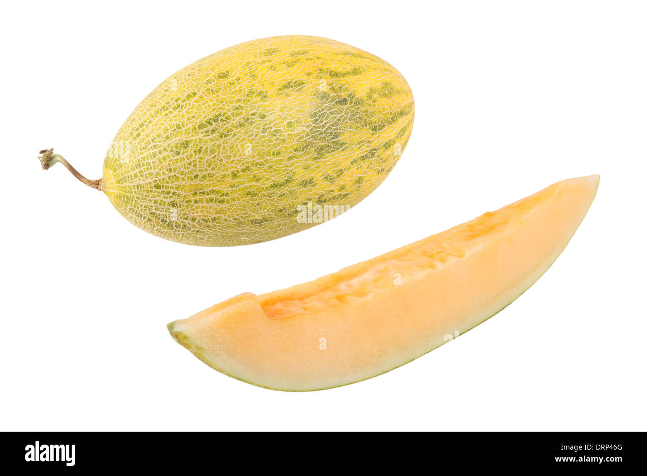 Melone und in Scheiben schneiden Stockfoto