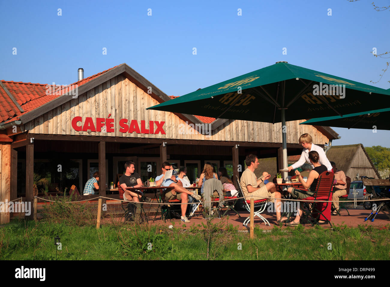 Cafe Salix am See Gartow, Wendland, Niedersachsen, Deutschland, Europa Stockfoto