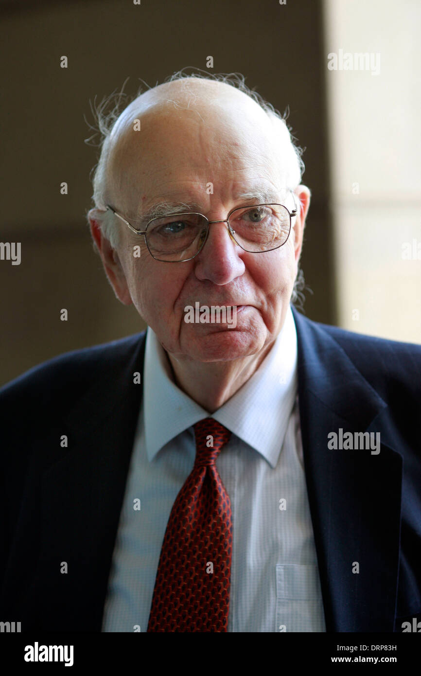 Ehemalige Vorsitzende der US Federal Reserve Paul Volcker Stockfoto
