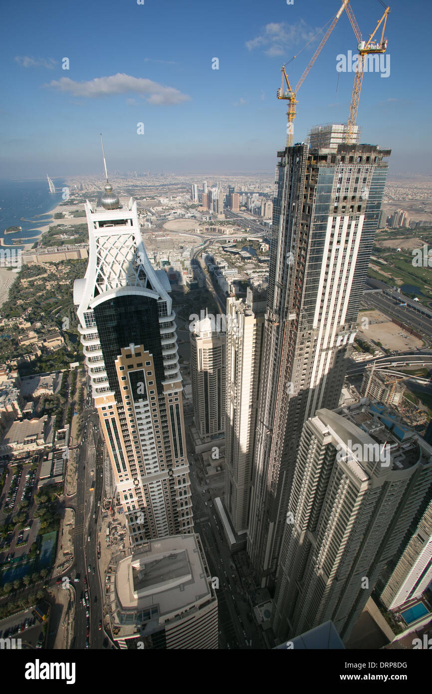 Luftaufnahme von Dubai in Vereinigte Arabische Emirate Stockfoto
