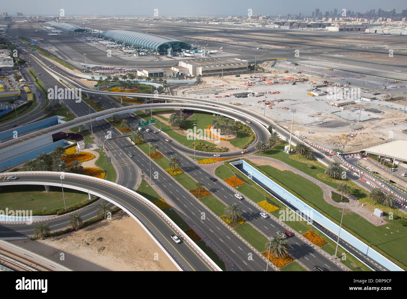 Luftaufnahme von Dubai in Vereinigte Arabische Emirate Stockfoto