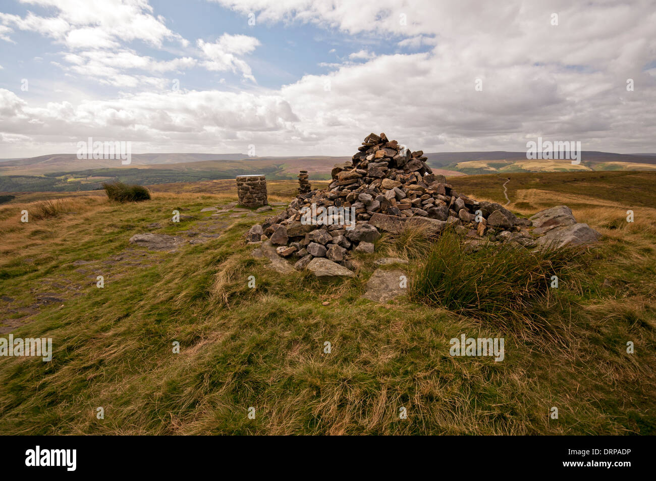 Lad-Gipfel am nördlichen Ende des Derwent Rand im Peak District National Park verloren. Stockfoto