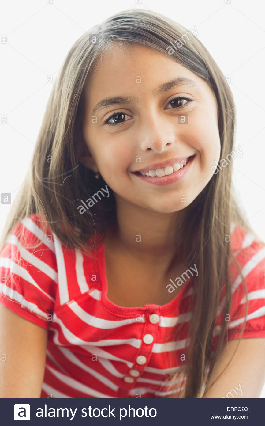Porträt von Mädchen lächelnd Stockfoto