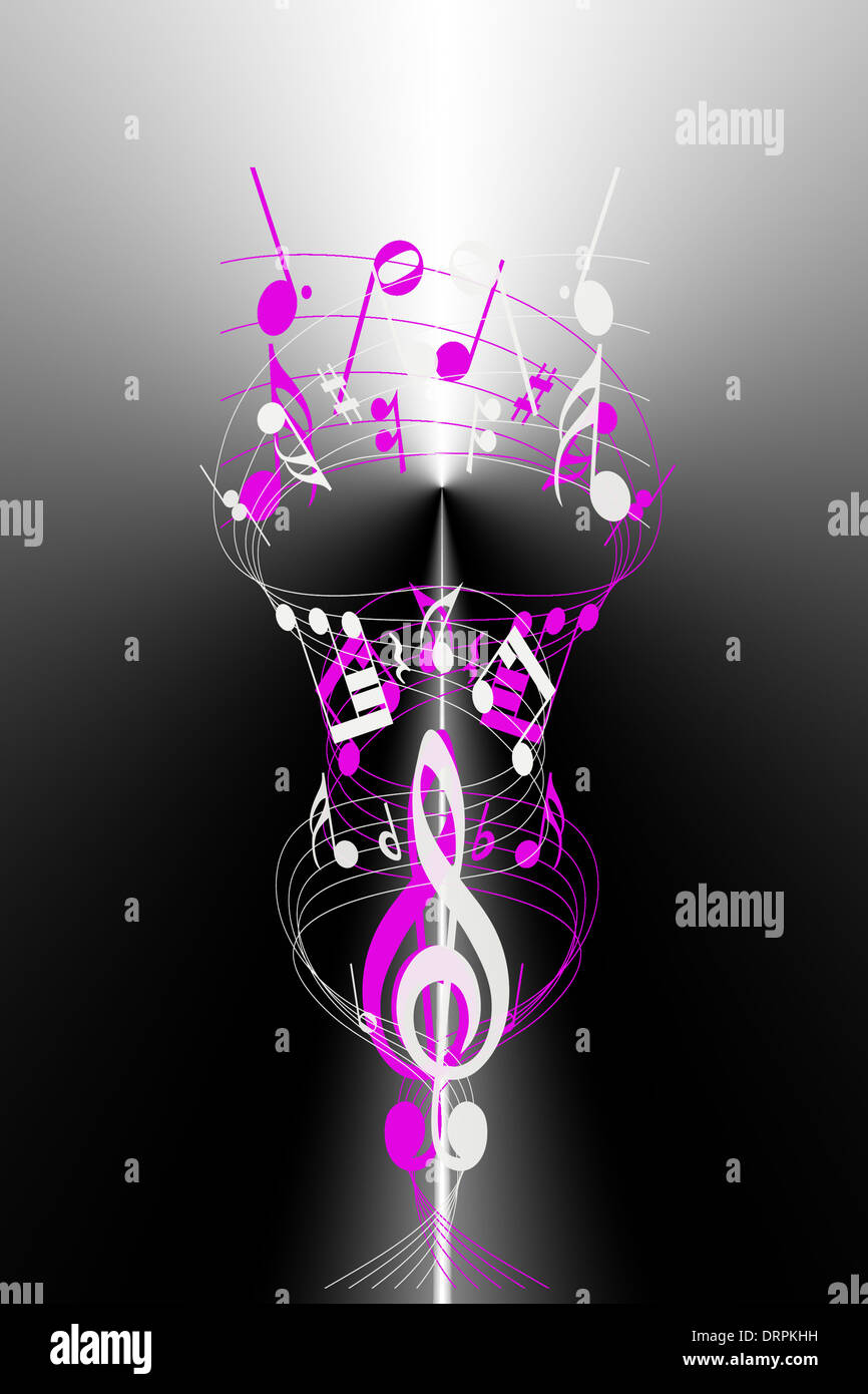 abstrakten Hintergrund Musiknoten Stockfoto
