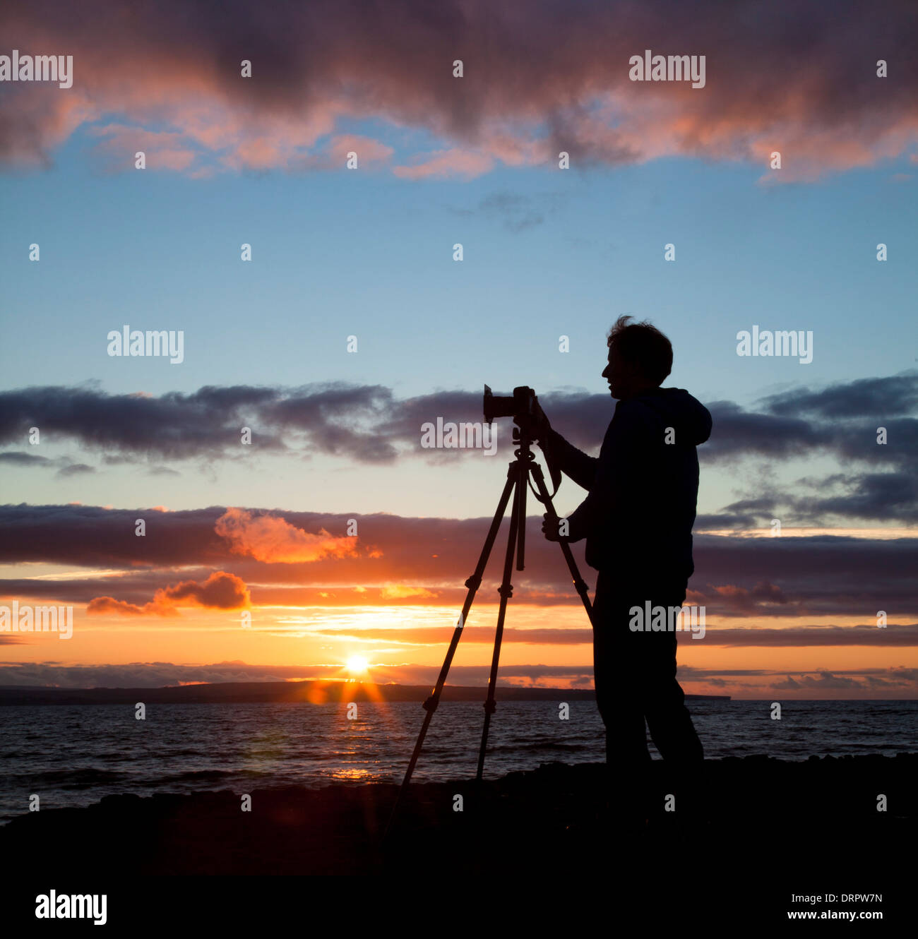 Landscape Photographer Gareth McCormack die Bilder bei Sonnenuntergang, County Sligo, Irland. Stockfoto