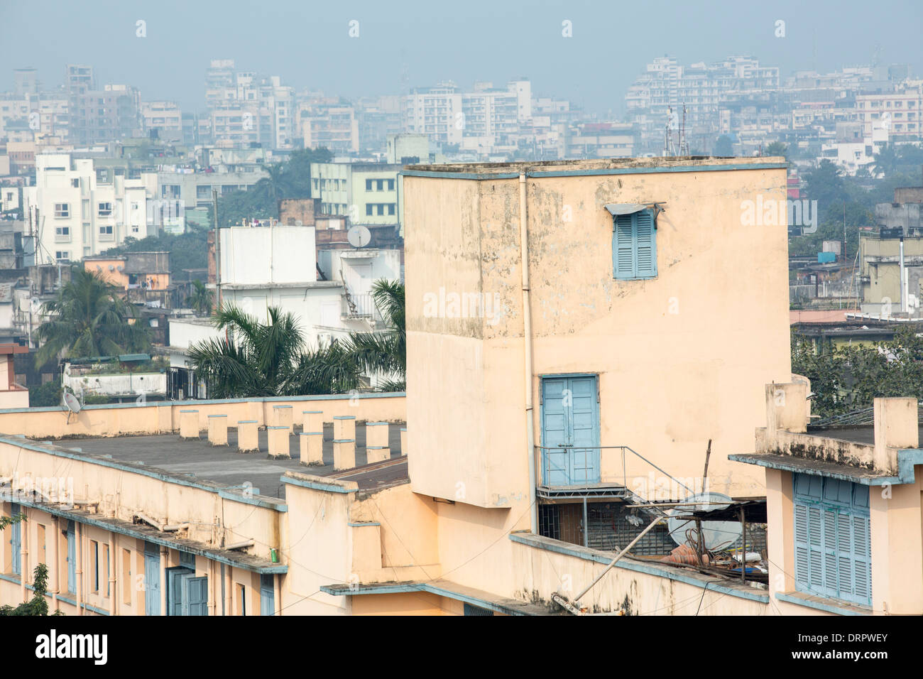 Schlechte Luftqualität und Umweltverschmutzung in Kalkutta, Indien. Stockfoto
