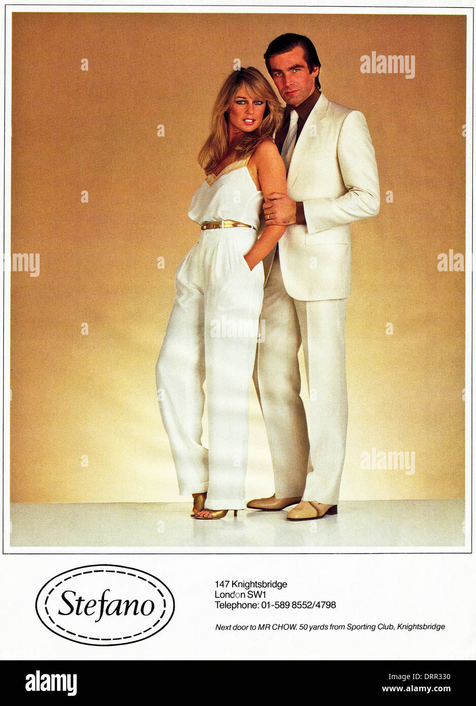 1980er Jahre Mode Magazin Werbung Werbung Mode Fur Manner Und Frauen Von Stefano In Knightsbridge London Anzeige Ca 1983 Stockfotografie Alamy